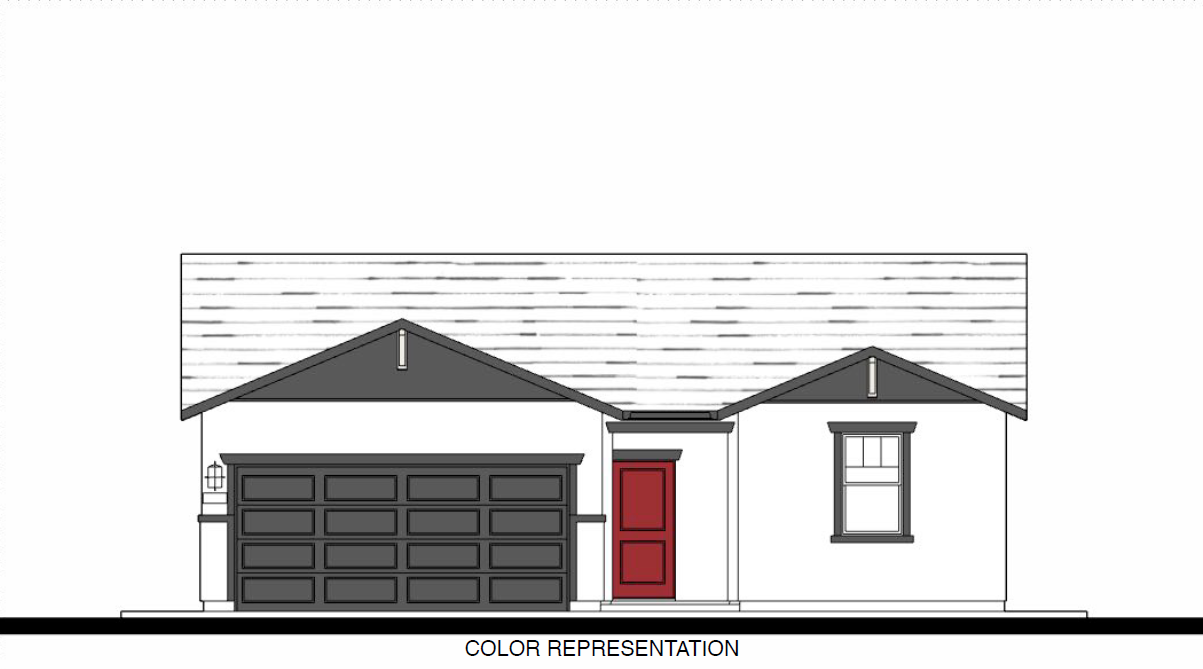 A house with a garage.