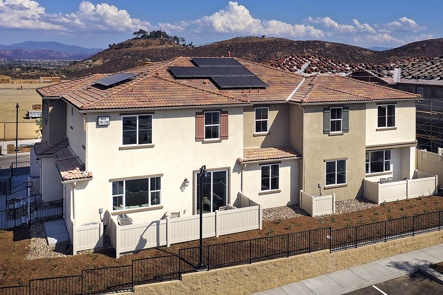 A building with a fence around it.