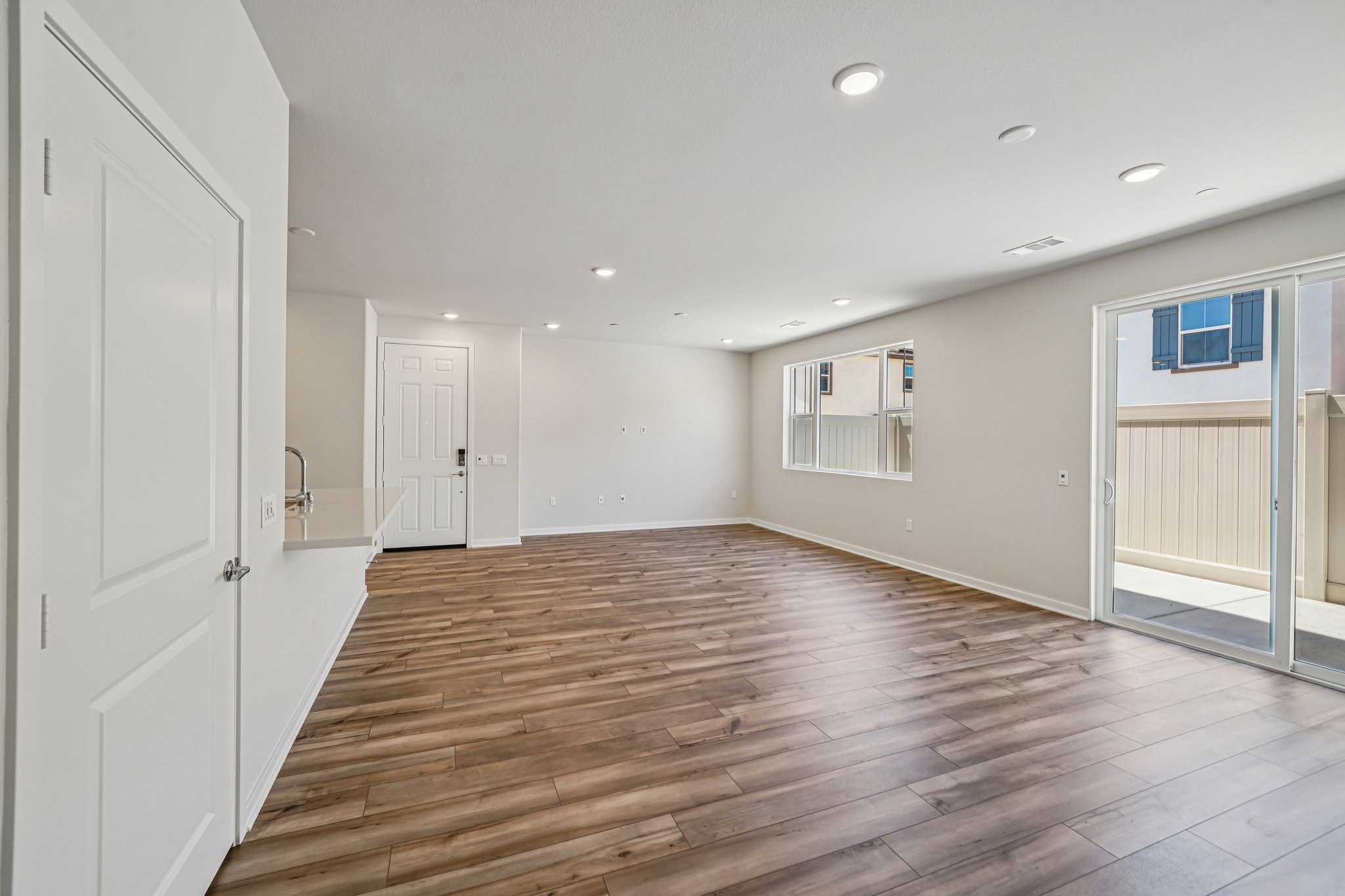 A room with white doors.