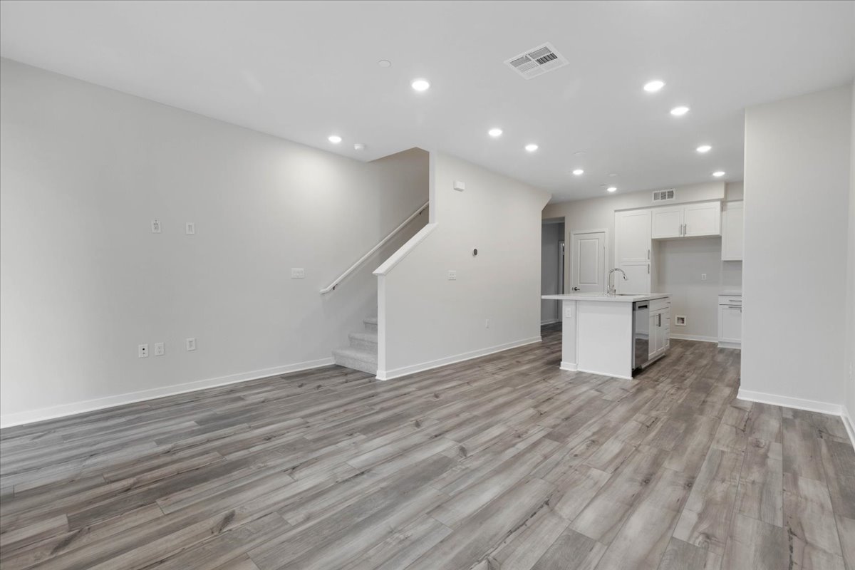 A large empty kitchen.