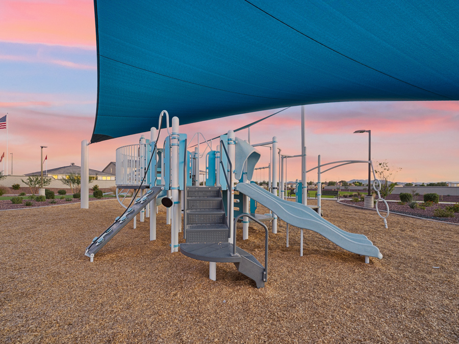 A slide in a playground.