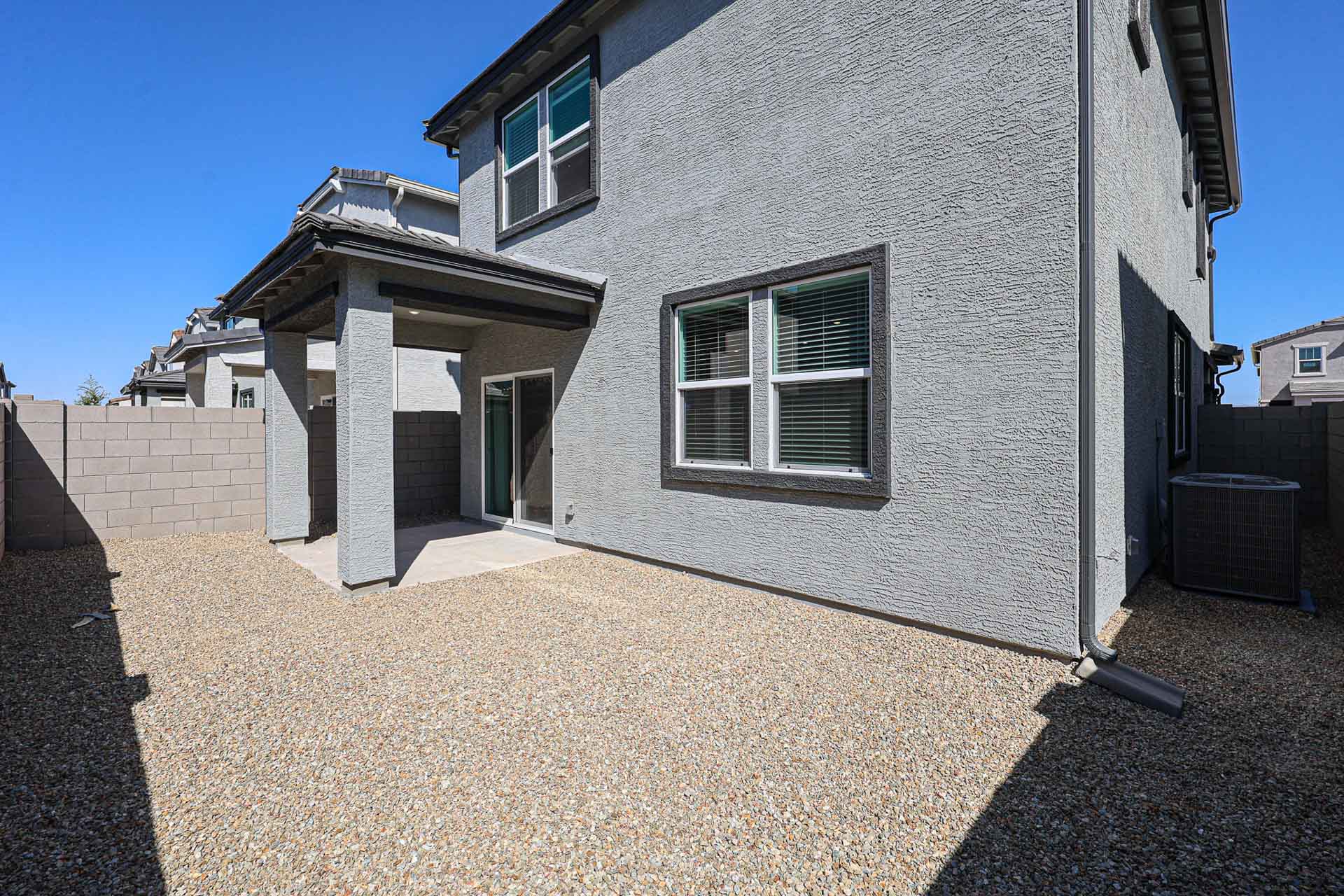 A house with a garage.