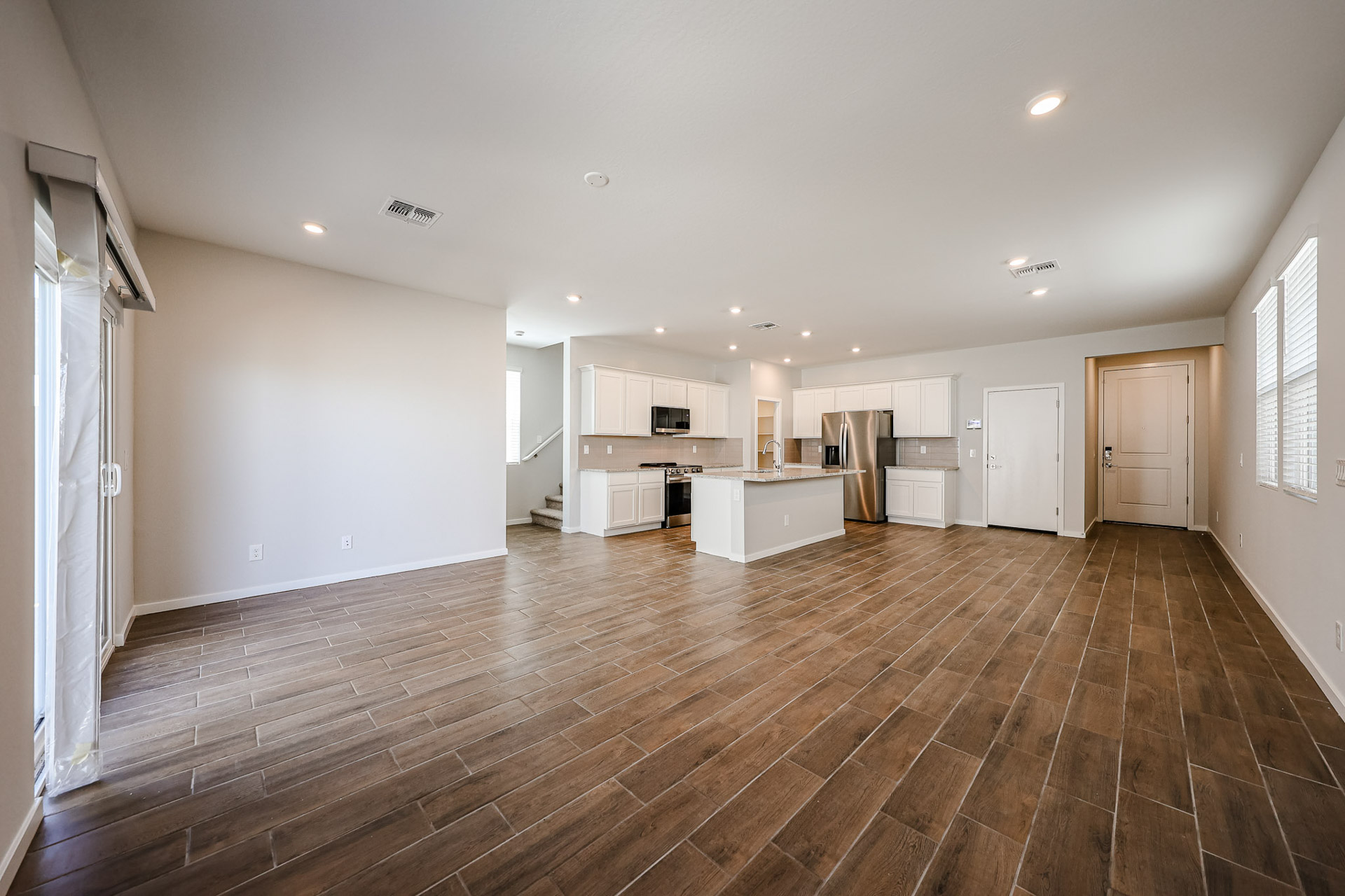 A large empty kitchen.