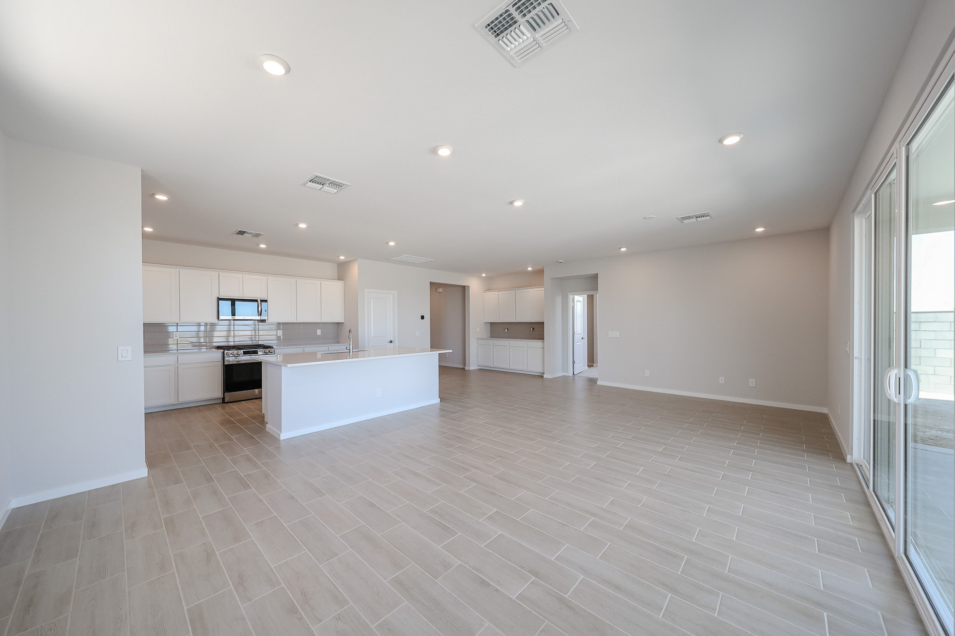 A large empty kitchen.