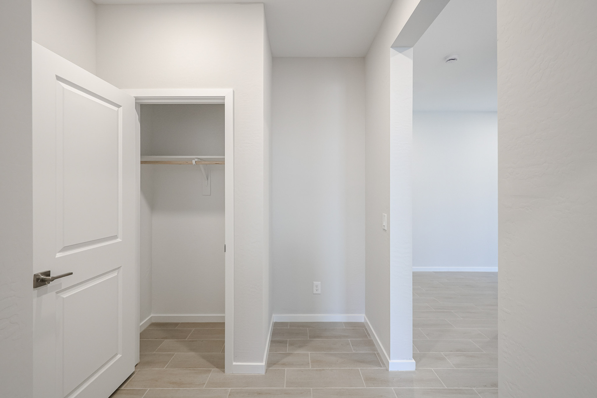 A room with white doors.