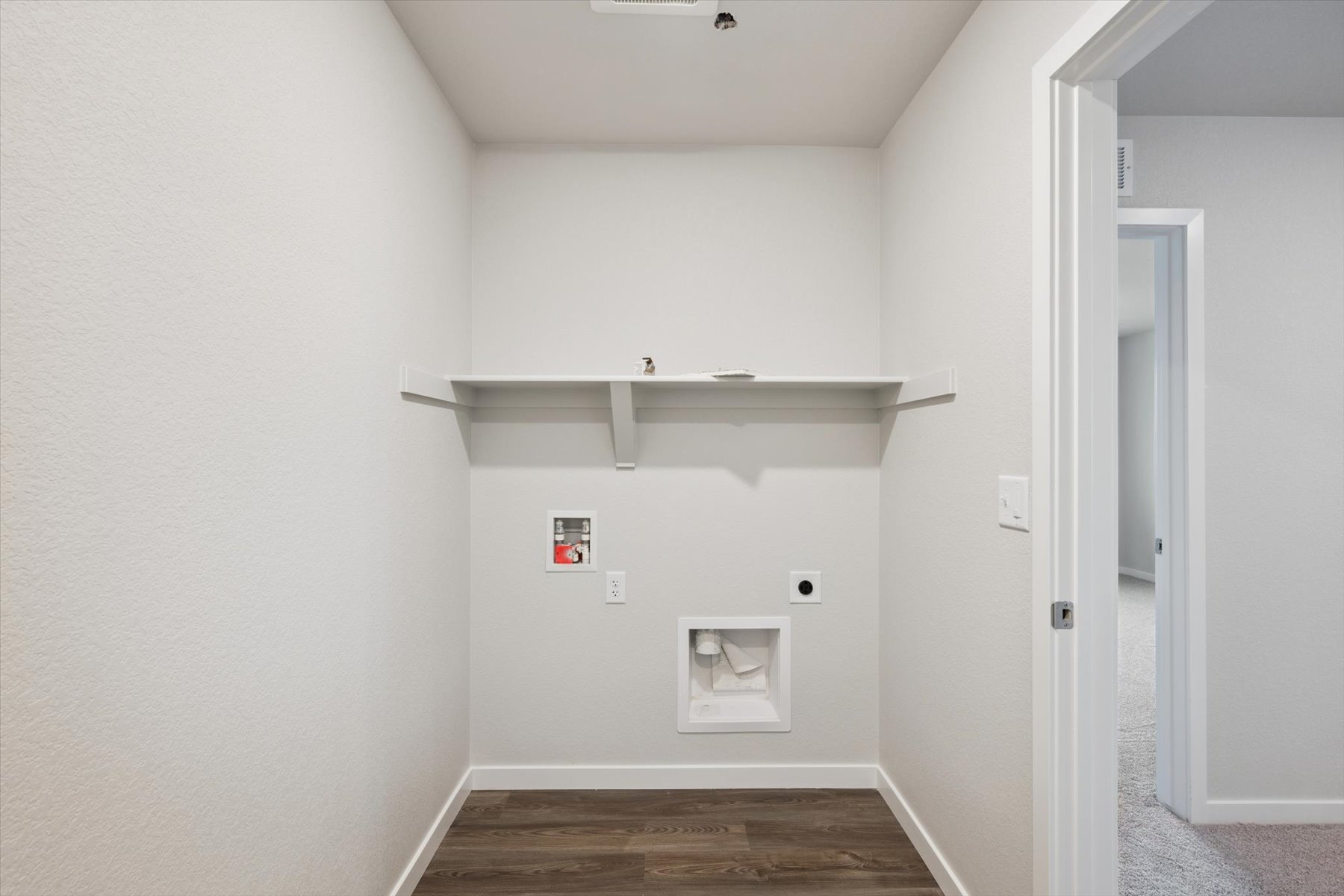 A room with white walls.