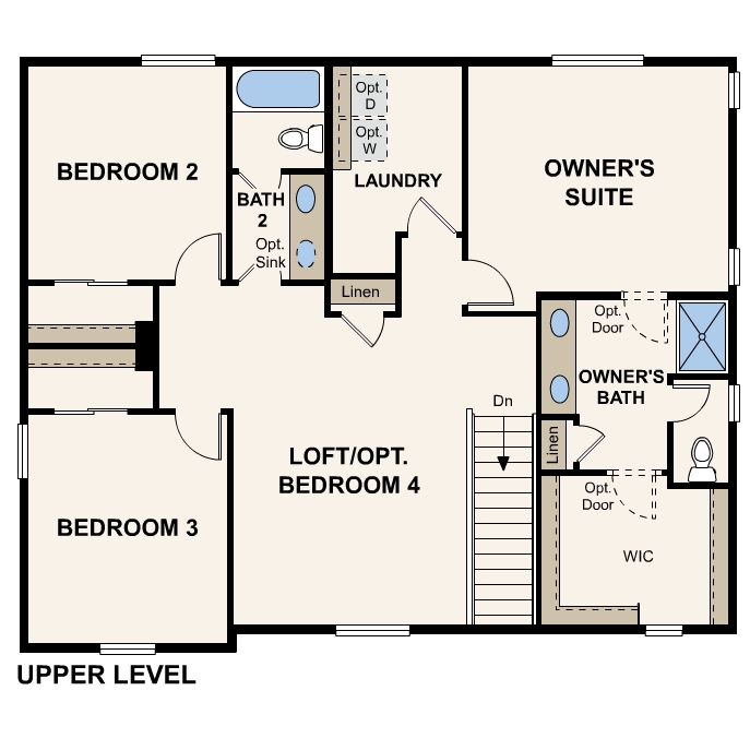 Diagram, engineering drawing. Marion Floorplan, Upper Level