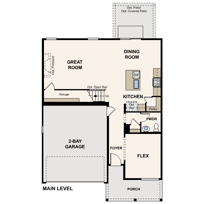 Diagram, engineering drawing. Nightingale Floorplan, Main Level
