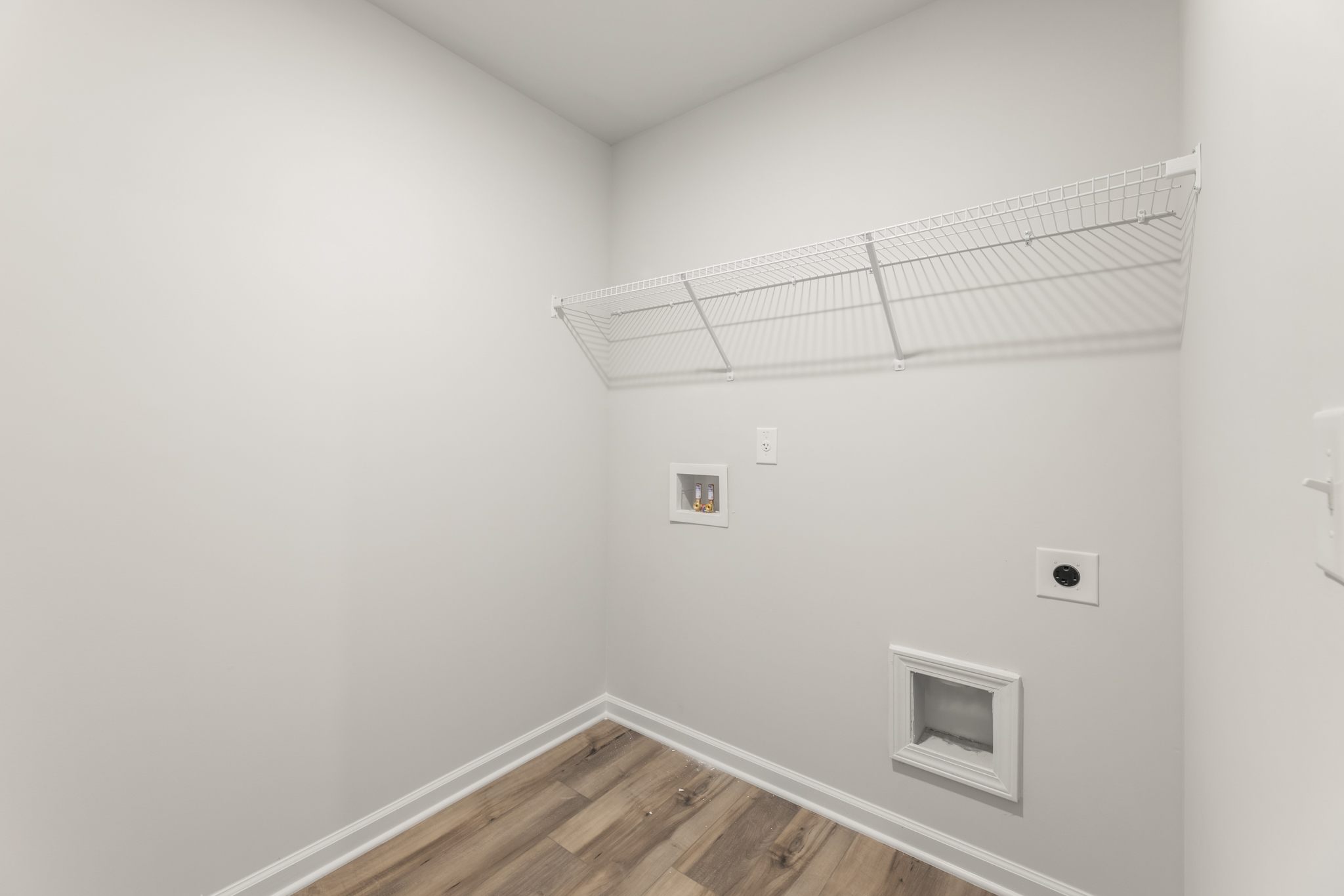 A room with white walls.