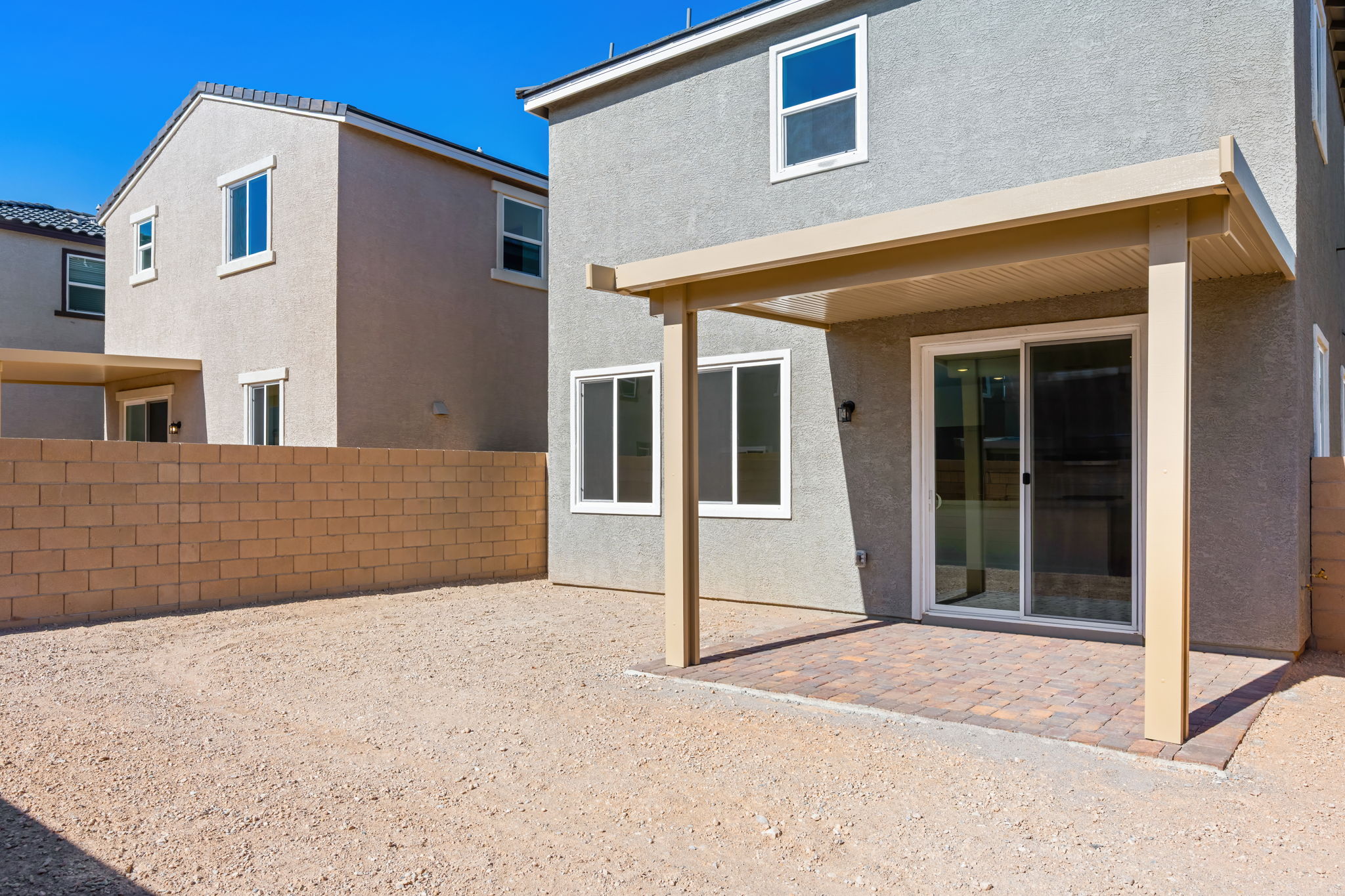 A building with a garage.