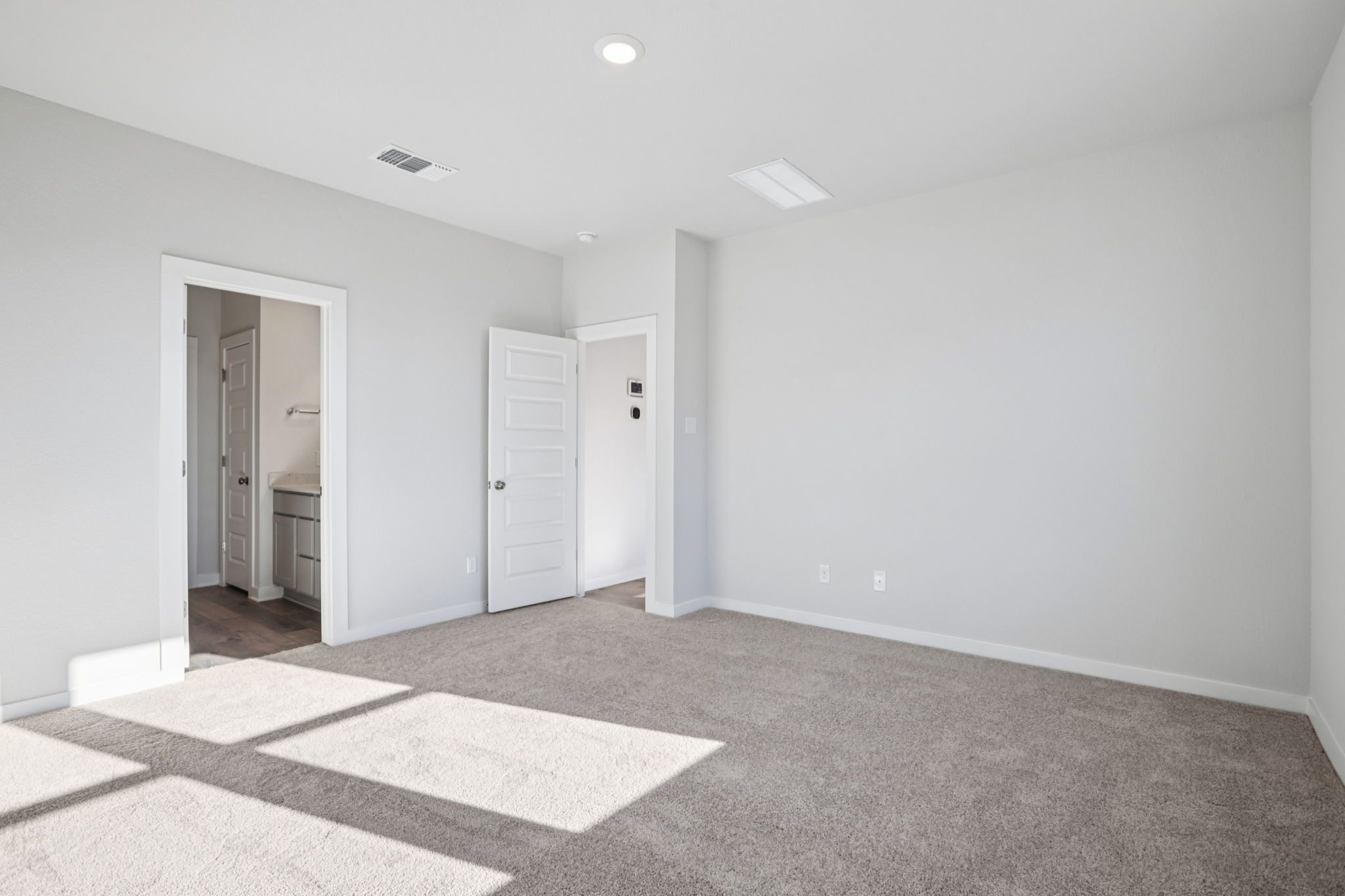 A room with white walls.