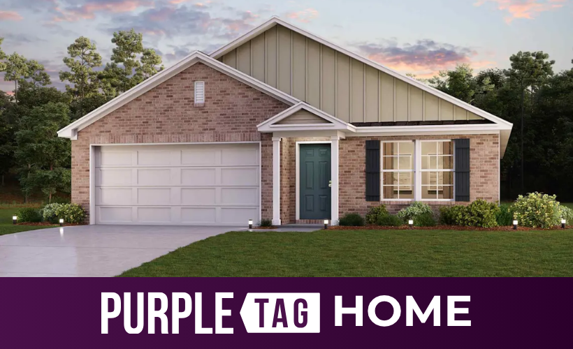 A house with a garage.