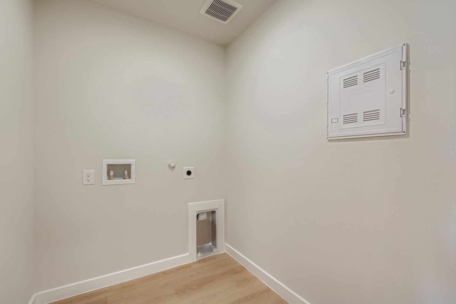 A room with white walls.