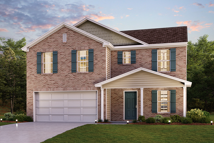 A large brick house.