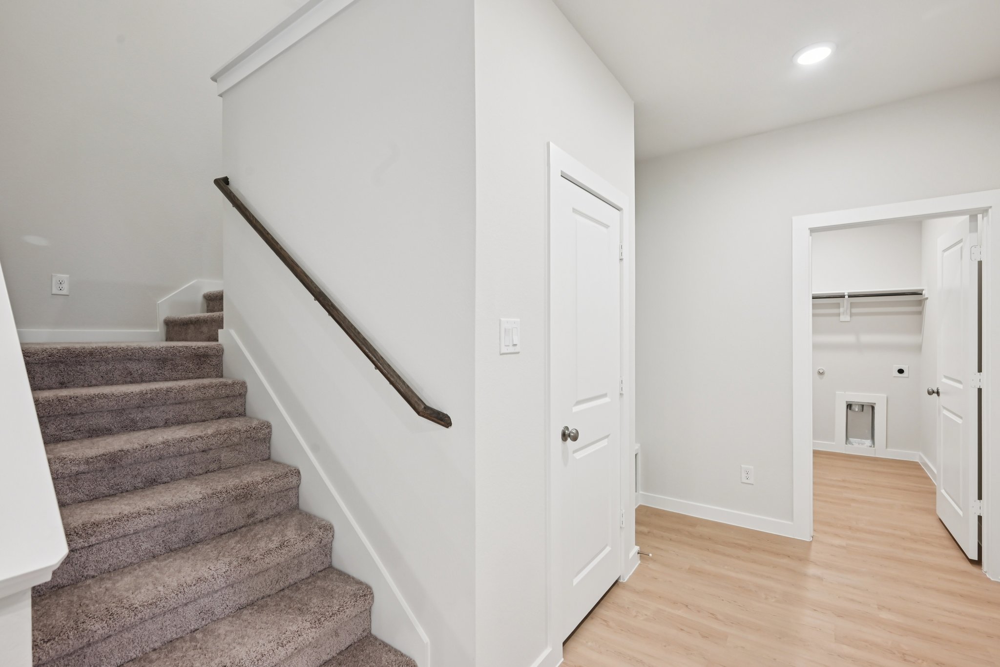 A staircase in a house.
