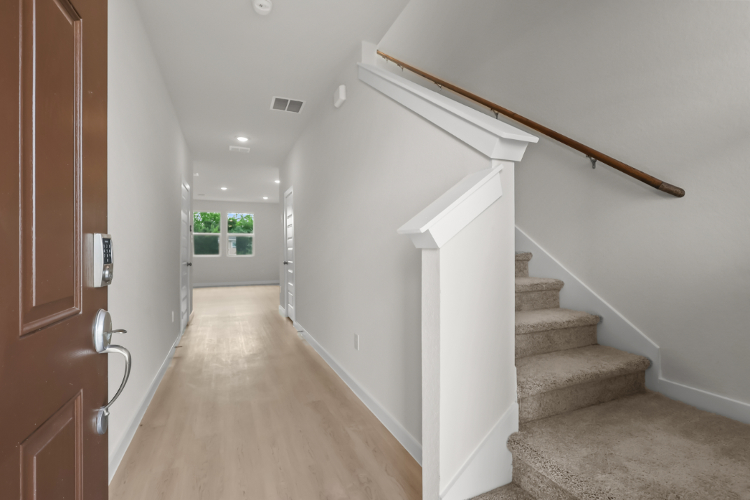 A staircase in a house.