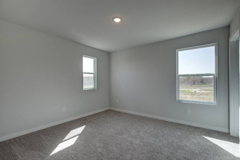 A room with windows.