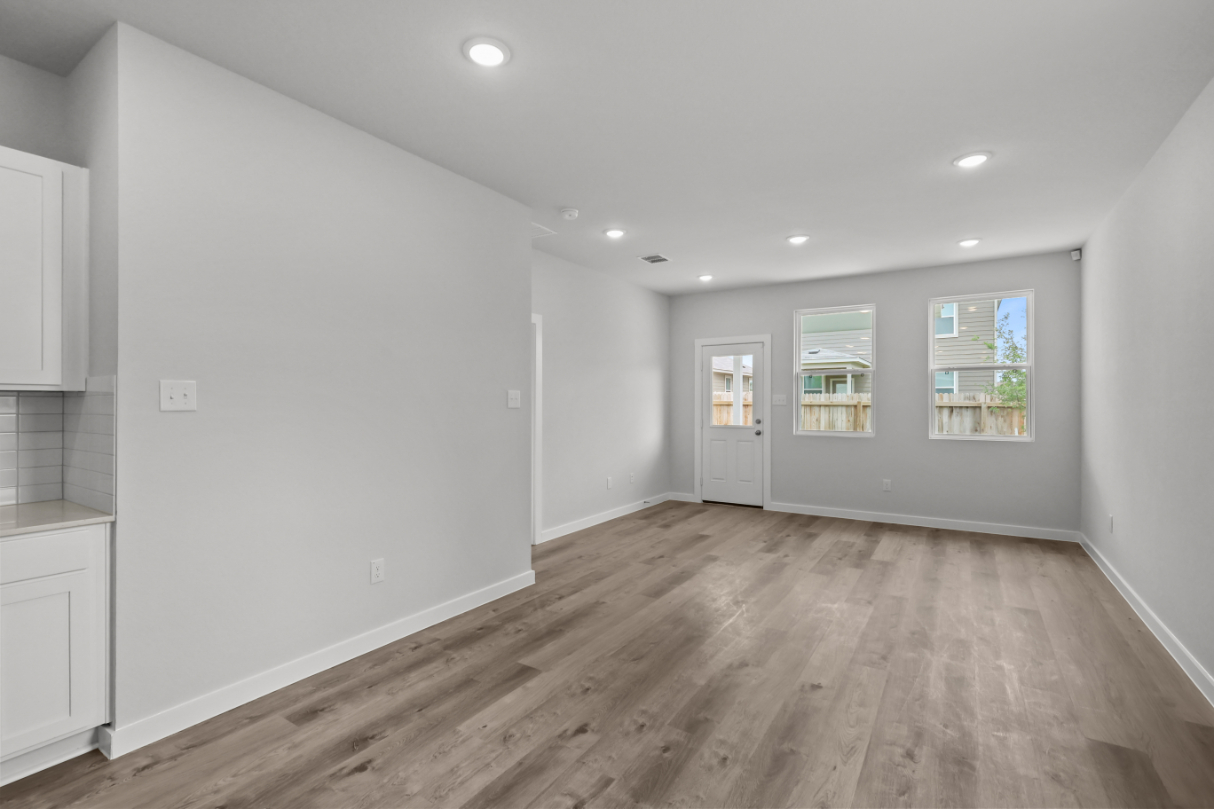 A room with white walls.